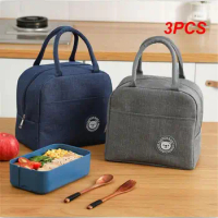 3PCS Portable Work Lunch Bag Insulated Waterproof Camping Bag Outdoor Thermal Bag Aluminum Foil Thickened Refrigeration Bag