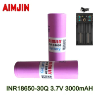 AIMJIN 3.7V 18650 Battery 3000mAh INR18650 30Q 20A Discharge Li-ion Rechargeable Battery ,for All Kinds of Electronic Products