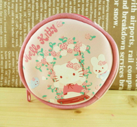 【震撼精品百貨】Hello Kitty 凱蒂貓-圓零錢包-粉玫瑰 震撼日式精品百貨