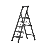 【DE生活】五階 碳鋼人字梯＋工具架 工作梯 人字梯 折疊梯 摺疊梯