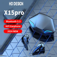 Original X15pro TWS Wireless Headphones Game Bluetooth Headphones with Microphone Noise Reduction High Fidelity Bass Earphones