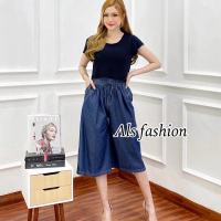 Kulot 7/8 softjeans premium standar dan jumbo Wanita Pendek Dewasa celanakulot jeans