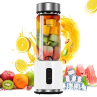 New USB Rechargeable Smoothie Blender Battery Personal 380ml Glass Smoothie Blender Juicer Easy Small Portable Blender