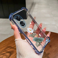 เคสโทรศัพท์, เหมาะสำหรับ OPPO A58 A78 4G 5G A98, วัสดุ TPU, ลายดอกบัว, กันกระแทกสี่มุม, เคสใส