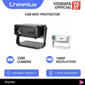CHEERLUX C6 Proyektor Mini Portable 1500 Lumens Hitam
