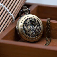 High Quality Hollowed Flower Gold Dial Pocket Watch Vintage Pocket Watch Women Gift Watch Collection
