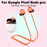 Portable Anti-Lost Earbuds Strap Silicone Rope Hanging Neck Lanyard Flexible Neck String Accessories for Google Pixel Buds pro