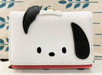 【震撼精品百貨】Pochacco 帕帢狗 Sanrio 帕恰狗摺疊皮夾/短夾-紅#12068 震撼日式精品百貨