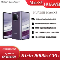 Huawei Mate X5 Fold Screen OLED Kirin 9000S Octa core HarmonyOS 4.0 IPX8) 50MP Three OIS Cameras NFC OTA 5060mAh 66W