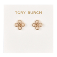 TORY BURCH KIRA 四葉幸運草穿式耳環-金