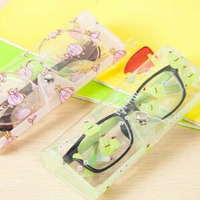 美麗大街【BF515E16】韓國小清新眼鏡盒卡通可愛女生透明可視眼鏡盒收納