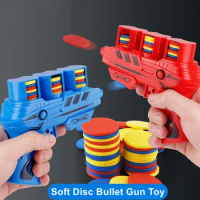 Foam Disc Launcher Disk Shooter Toy Children Flying Saucer Guns Outdoor Games and Activities for Backyard Picnic Fun Kids Gift