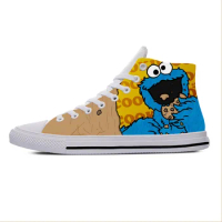 Monster Anime Cartoon Manga Comic Fashion Cookie Casual Cloth Shoes High Top Lightweight Breathable 3D Print Men Women Sneakers