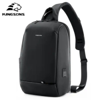 Kingsons Brand Crossbody Bag For Laptop Notebook 13.3,14 Inch Chest Pack Bosom Office Worker Man Shoulder Computer Dropship 3236