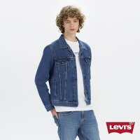 Levis 男女同款 牛仔外套 / Type3經典修身版型 / 精工中藍水洗