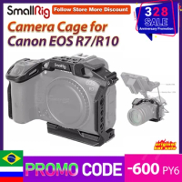 SmallRig Cage R7 R10 “Black Mamba” DSLR Camera Cage for Canon EOS R7 4003 for EOS R10 Cage 4004 Camera Rig for Photography Video