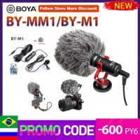 BOYA BY-MM1 Microphone Cardioid Shotgun Audio Recording Mic for Laptop Studio Recording Vocals Voice VS Rode