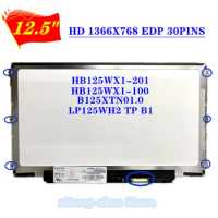 Free Shipping 12.5INCH HB125WX1-100 HB125WX1-201 LP125WH2-TPB1 B125XTN01.0 HW01 For HP 820 G2 Dell E7240 LCD Screen EDP 30PINS