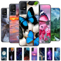 For TCL 40 SE Case 2023 Silicone Bumper Soft Covers for TCL 40SE Cases 40 SE Cartoon Painted Coque for TCL40SE Fundas Protective
