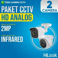 PAKET CCTV ANALOG HILOOK 2MP 8 CHANNEL 5 KAMERA HARDDISK 1TB INFRARED