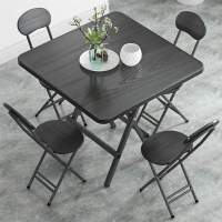 可折疊桌餐桌家用小戶型出租房吃飯桌小方桌子現代簡約塑鋼腳不晃