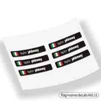 Custom Unique Name National Flag Stickers for Road MTB Bike Frame Flag Personal Name Bicycle Decals