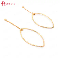 10PCS 18K Gold Color Brass Twisted Wire with Chain Rhombus Charms Pendants Diy Jewelry Making Earrings Accessories for Women
