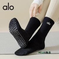 運動館 alo yoga瑜伽襪中筒防滑棉襪室內舞蹈健身專業防滑瑜伽普拉提長襪-Misaki精品