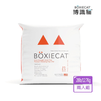 【兩包組】BOXIECAT 博識貓 無粉塵黏土貓砂-紅色益生菌加強 28LB*2