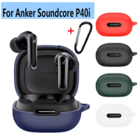For Anker Soundcore P40i Case Solid Color Silicone Shockproof Bluetooth Earphone Cover for Soundcore p40i hearphone box fundas