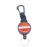 Under Water Anti-lost Spring Scalable Professional Scuba Dive Safety Accessory 361 Stainless Steel Wire Lanyard TEC Dive Tool