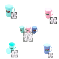 Gelas Plastik Besar Bertutup Anti Tumpah Alexish Mug - Kitchenware