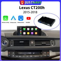 JUSTNAVI Wireless Apple CarPlay Android Auto Decoder Box Car Multimedia For Lexus CT200h 2015-2020 Support mirror link DSP