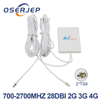 2* TS9 4g Lte Pannel Antenna Connector 3g 4g Router Anetnna With 2M 3M 5M Cable For Huawei 3g 4g Lte Router Modem Aerial