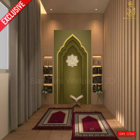 Praktis Tinggal Tempel, Wallpaper Dinding Motif Mihrab Minimalis - Hiasan Mushola Motif Elegan, Stik
