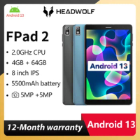 Headwolf FPad 2 8 inch Android 13 Tablet Unisoc T310 4GB RAM 64GB ROM 4G Lte Phone call Kids Learning Tablet PC 5500 mAh