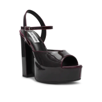 【steve madden】厚底素面魚口高跟鞋 TANDEM(鏡酒紅色)