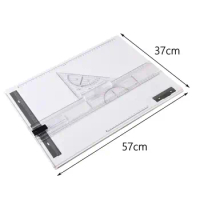 Multitools Drawing Board Drafting Table A3 Adjustable Support Legs Durable Drawing Board Sliding Ruler Drawing Table Gift