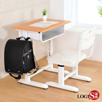 LOGIS邏爵-  新微笑白胡桃兒童成長學習課桌椅 書桌椅 CJ-021
