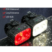 2022 TWITTER New Front Back Bike Light USB LED Rechargeable Set Flashlight MTB Road Bicycle Cycling Lights Accessories light