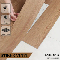 Laris_Unik Bisa Cod Parket Lantai Vinyl Stiker Ukuran Tebal 1-2MM Tinggal Pasang Vinil Stiker Vinyl