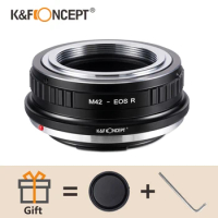 K&amp;F Concept Lens Adapter for M42 Screw Mount Lens to Canon EOS RF Camera EOS R RP R10 R100 R3 R5 R50 R6 MARK2 R7 R8 RP