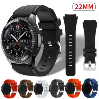 22mm Silicone Strap for Samsung Watch 3/Gear S3 Classic/Frontier Wristband for Huawei Watch GT-2-3-Pro 46mm/Amazfit GTR/Stratos