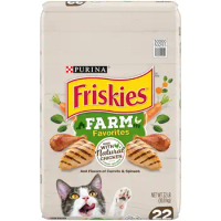 Friskies Dry Cat Food, Farm Favorites With Chicken, 22 lb. Bag