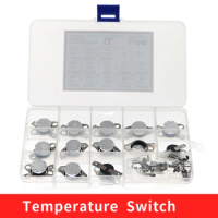 13pcs KSD301 Thermostat 40°C-100°C Temperature Thermal Control Switch Normally Close Assortment Kit Box