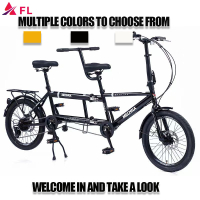 จักรยานสามล้อพับได้ FL Tandem Bike ปรับความเร็วได้สำหรับการขี่พักผ่อน