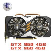 ZOTAC GTX 960 4GB Video Card GPU 128Bit GDDR5 Graphics Cards For NVIDIA Original GeForce GTX960 4GD5 GM206 PCI-E X16 Hdmi Dvi