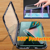 360 Metal Cover M20 For Samsung Galaxy M20 Magnetic Adsorption Case For Samsung M20 Tempered Glass Coque Galaxy M20 Funda Shell
