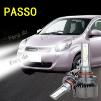 2Pcs 2004-2016 For Toyota PASSO KGC QNC H4 6000K LED Car Headlight Bulbs Low Beam High Beam Fog Lamp Light Refit Accessories