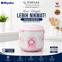 MIYAKO Rice Cooker | Penanak Nasi | Magic Com MCM 638 / MCM638 / MCM-638 [1.8 Liter] [Garansi Resmi]
